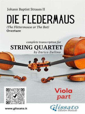 cover image of Viola part of "Die Fledermaus" for String Quartet